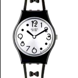 Swatch watch - collar girl -NWT black & white